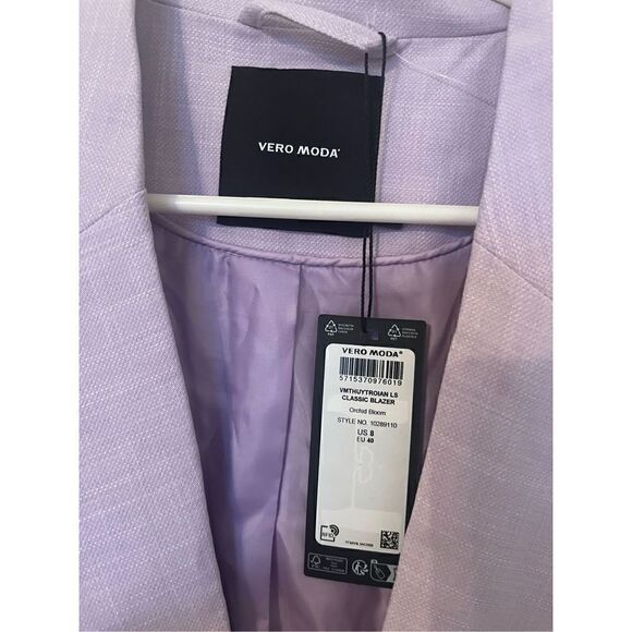 New Vero Moda Classic Blazer in Orchid - Picture 7 of 9